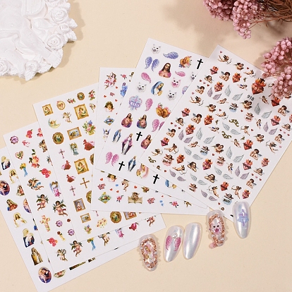 Nail Art Stickers Decals, Self Adhesive, for Nail Tips Decorations