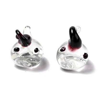 Handmade Lampwork Pendants, Cartoon Animal