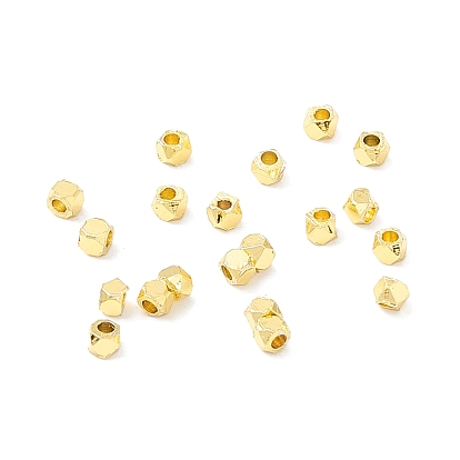 Brass Beads, Long-Lasting Plated, Cube