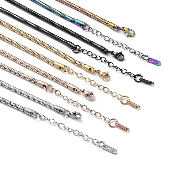 304 ожерелье из круглой змеиной цепи из нержавеющей стали