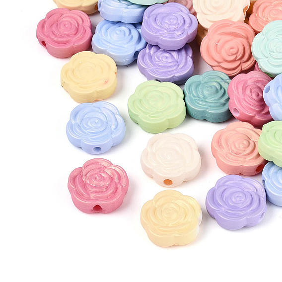 Непрозрачные акриловые бусины, цветок