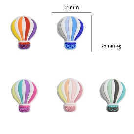 Hot Air Balloon Food Grade Eco-Friendly Silicone Beads, Silicone Teething Beads