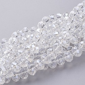 Стеклянные бусины, гальваническое покрытие, кристалла Suncatcher, граненые, шайба