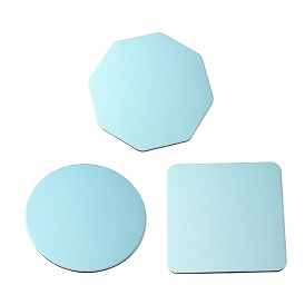 Octagon/Square/Round Alloy & EVA Foam Wax Seal Mats, for Wax Seal Stamp, Blue