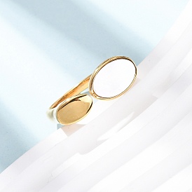 Овальные 304 манжетные кольца из нержавеющей стали, с натуральной белой оболочкой, ионное покрытие (ip)