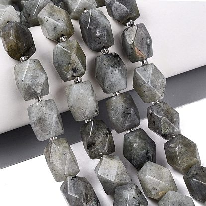 Природные лабрадорита бисер нитей, граненые бусины с алмазной огранкой, ромб, с бисером