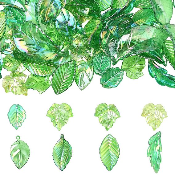 80 шт. 8 Цвета УФ-покрытие акриловые подвески, лист