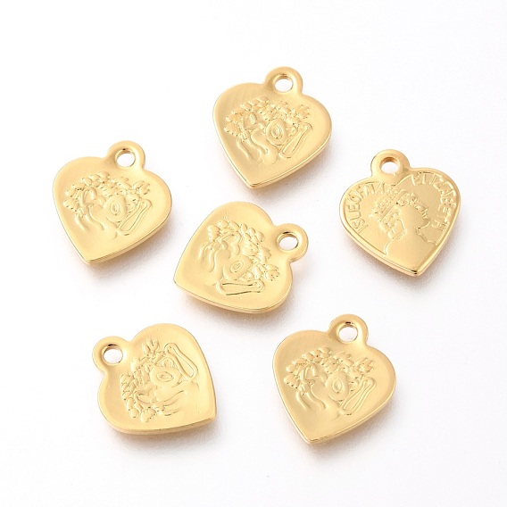 Латунные подвески, сердце