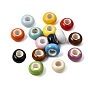 Handmade Procelain European Beads, Large Hole Beads, Round