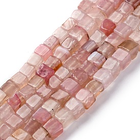 Natural Dragon Veins Agate(Dyed & Heated) Beads Strands, Cube