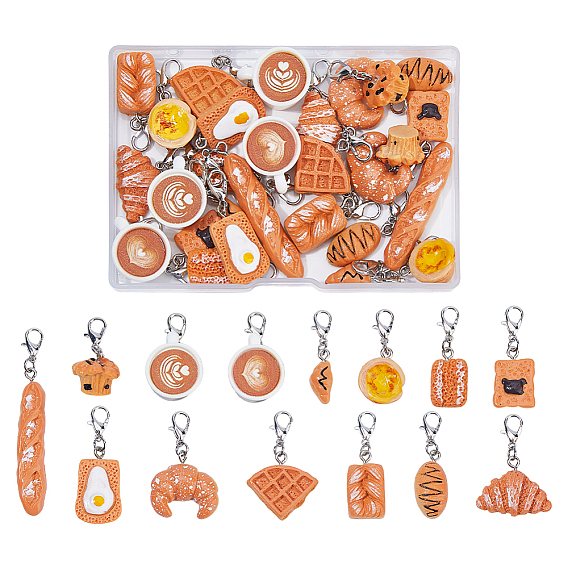 27 шт. 14 маркеры стежков из смолы, Сплав с застежками когтя омара