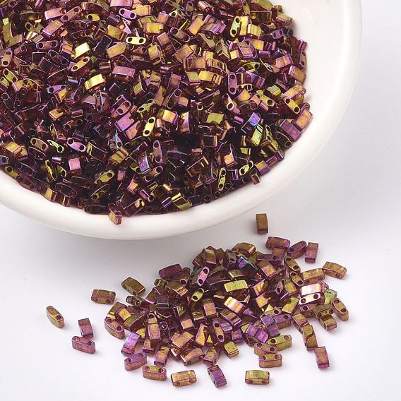 MIYUKI Half TILA Beads, Japanese Seed Beads, 2 Hole, Gold Luster