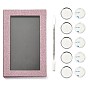 Magnetic Empty Makeup Palette, with 20PCS Removable Iron Pans & 1PC Spatula & 20PCS Adhesive Metal Stickers, for Eyeshadow Lipstick Makeup Pallet