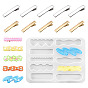 Kits de joyería para el cabello DIY, Incluye 1 moldes de silicona para pinzas de cabello y 20 accesorios de hierro para pinzas de cabello tipo cocodrilo., formas mixtas