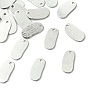 SHEGRACE Brass Pendants, Oval Charms, Stamping Blank Tag, Brushed Finish, Cadmium Free & Lead Free & Nickel Free