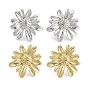 Fleur 304 boucles d'oreilles en acier inoxydable pour femmes