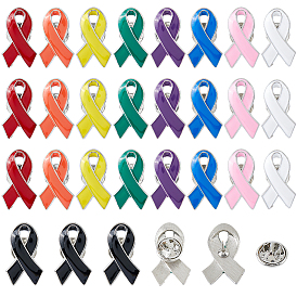 27шт 9 цвета информационная лента эмалированные значки, Застежки для значков из платинового сплава для рюкзаков и одежды