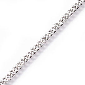 304 Stainless Steel Curb Chains, Twisted Chains, Unwelded