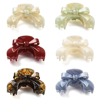 Заколки для волос из ацетата целлюлозы и железных когтей, аксессуары для волос для женщин и девочек, бантом