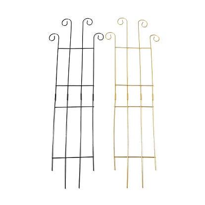 Железная садовая решетка, Декоративная подставка с завитками для вьющихся растений и горшечных растений.