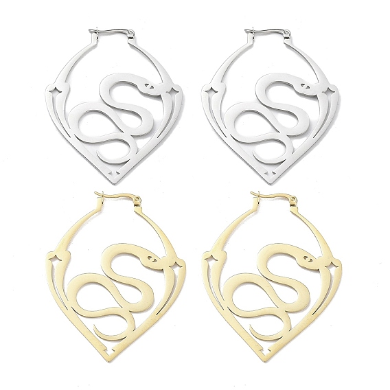 304 баночка из нержавеющей стали с серьгами-кольцами для женщин