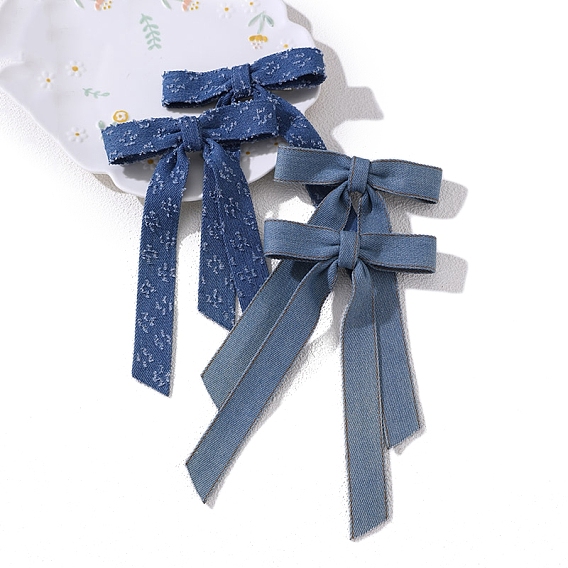 Заколки для волос из кожи аллигатора с бантом, аксессуары для волос для женщин и девочек