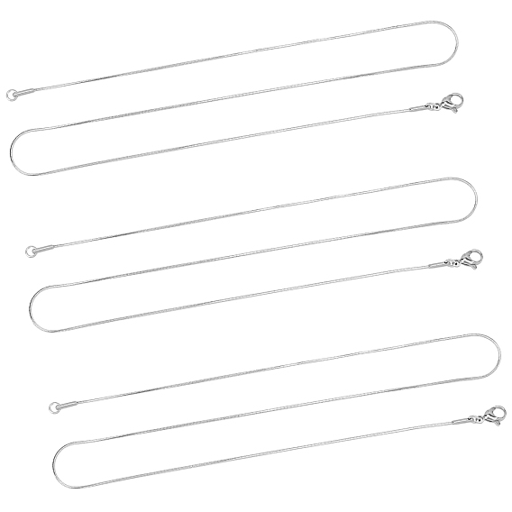 Classic Plain 304 Stainless Steel Snake Chain Necklaces