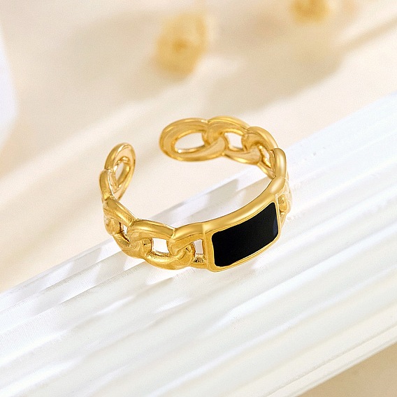 304 эмалированные манжеты из нержавеющей стали для женщин, прямоугольные