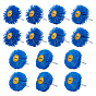 14Pcs 7 Styles Nylon Thread with Iron Wire Brush Wheel Polishing Tolls for Furniture