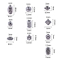 Tibetan Style Alloy Beads, Mixed Shapes