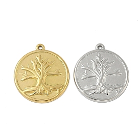 304 подвески из нержавеющей стали, плоские круглые и елочные подвески, ионное покрытие (ip)