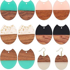 Наборы для изготовления сережек diy, в том числе подвески из смолы и ореха, Латунные крючки для сережек, Перейти латунные, зазор плоский круглый