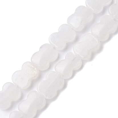 Natural Quartz Crystal Beads Strands, Rock Crystal Bowknot