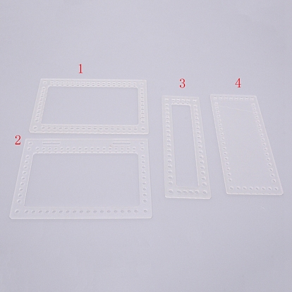 Acrylic Basket Bottoms, Crochet Basket Base, for Basket Weaving Supplies and Home Decor Craft, Rectangle