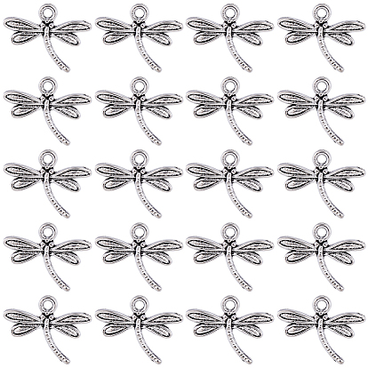 100 шт. Подвески из сплава в тибетском стиле, стрекоза
