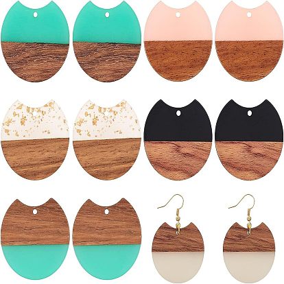 Наборы для изготовления сережек diy, в том числе подвески из смолы и ореха, Латунные крючки для сережек, Перейти латунные, зазор плоский круглый