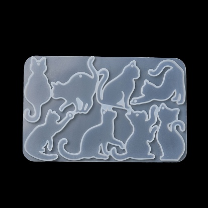 Cat/Bear/Insect Shape DIY Pendant Silicone Molds, Resin Casting Molds, for UV Resin, Epoxy Resin Craft Making