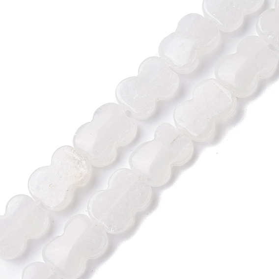 Natural Quartz Crystal Beads Strands, Rock Crystal Bowknot