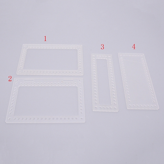 Acrylic Basket Bottoms, Crochet Basket Base, for Basket Weaving Supplies and Home Decor Craft, Rectangle