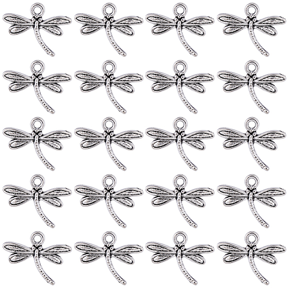 100 шт. Подвески из сплава в тибетском стиле, стрекоза