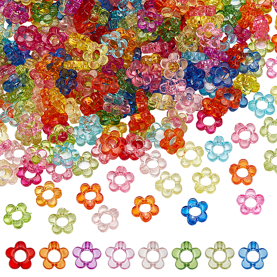 300шт. прозрачная акриловая рамка из бусин, цветок