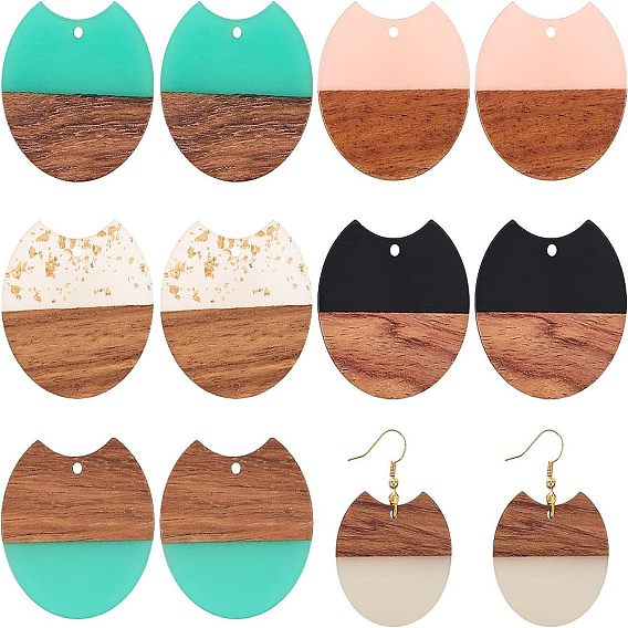 Наборы для изготовления сережек diy, в том числе подвески из смолы и ореха, Латунные крючки для сережек, Перейти латунные, зазор плоский круглый