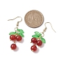 Boucles d'oreilles pendantes en raisins de pierres précieuses naturelles mélangées teintes, boucles d'oreilles en grappe acrylique