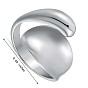 925 Sterling Silver Twist Chunky Open Cuff Ring for Women