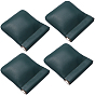 4Pcs Square PU Leather Change Purse with Alloy Shrapnel, Wallets for Women