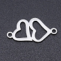 201 Stainless Steel Links Connectors, Laser Cut Links, Heart