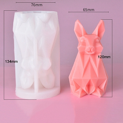 3D Origami Rabbit DIY Silicone Candle Molds, Aromatherapy Candle Moulds, Scented Candle Making Molds