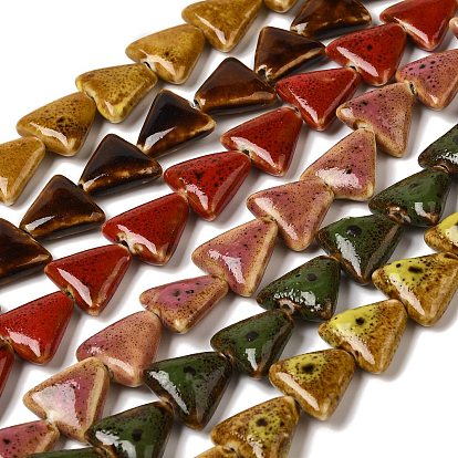 Фарфора ручной работы бисер нитей, треугольные