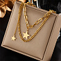 304 ожерелья с подвесками из нержавеющей стали для женщин, золотые