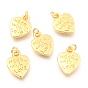 Alloy Charms, Long-Lasting Plated, with Jump Ring, Heart with Word Made with Love